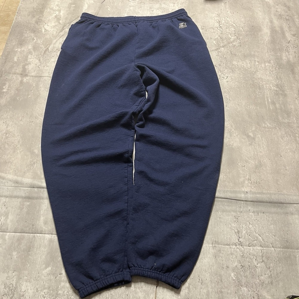 Y2K Starter Baggy Track Pants Mens L Gray Joggers Loose Relaxed Drawstring